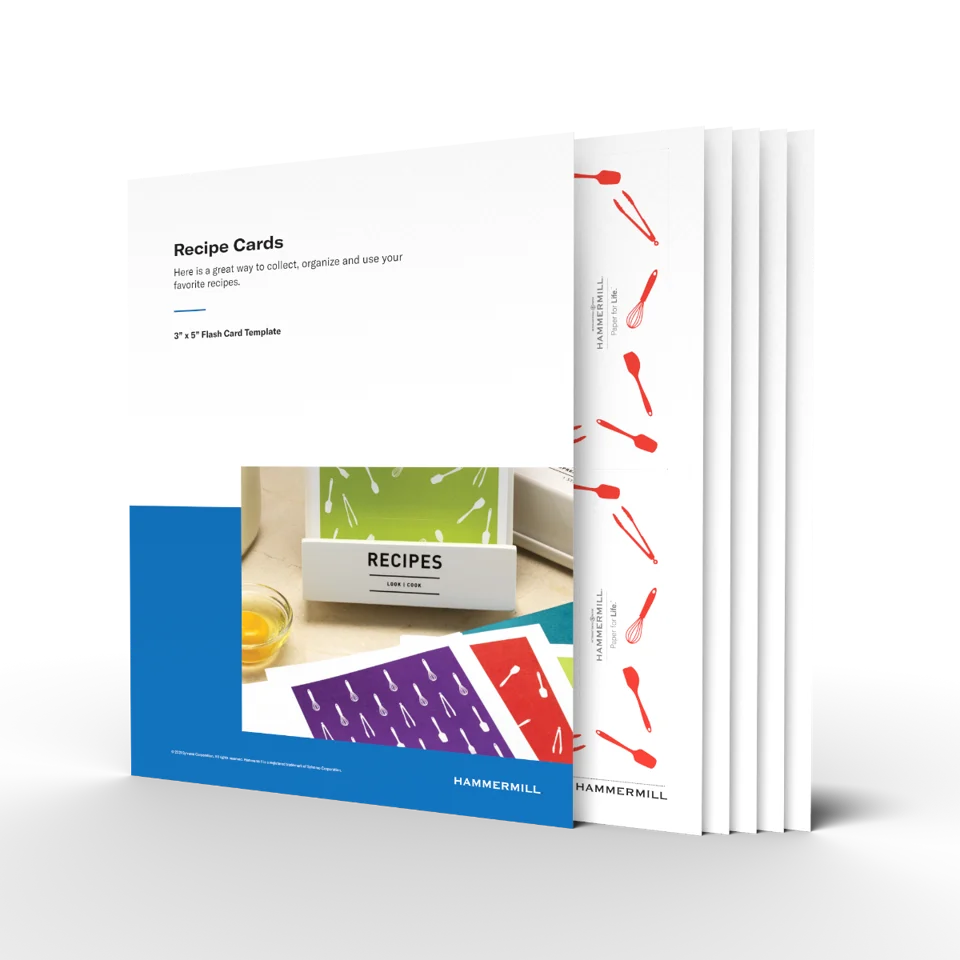 Recipe cards template