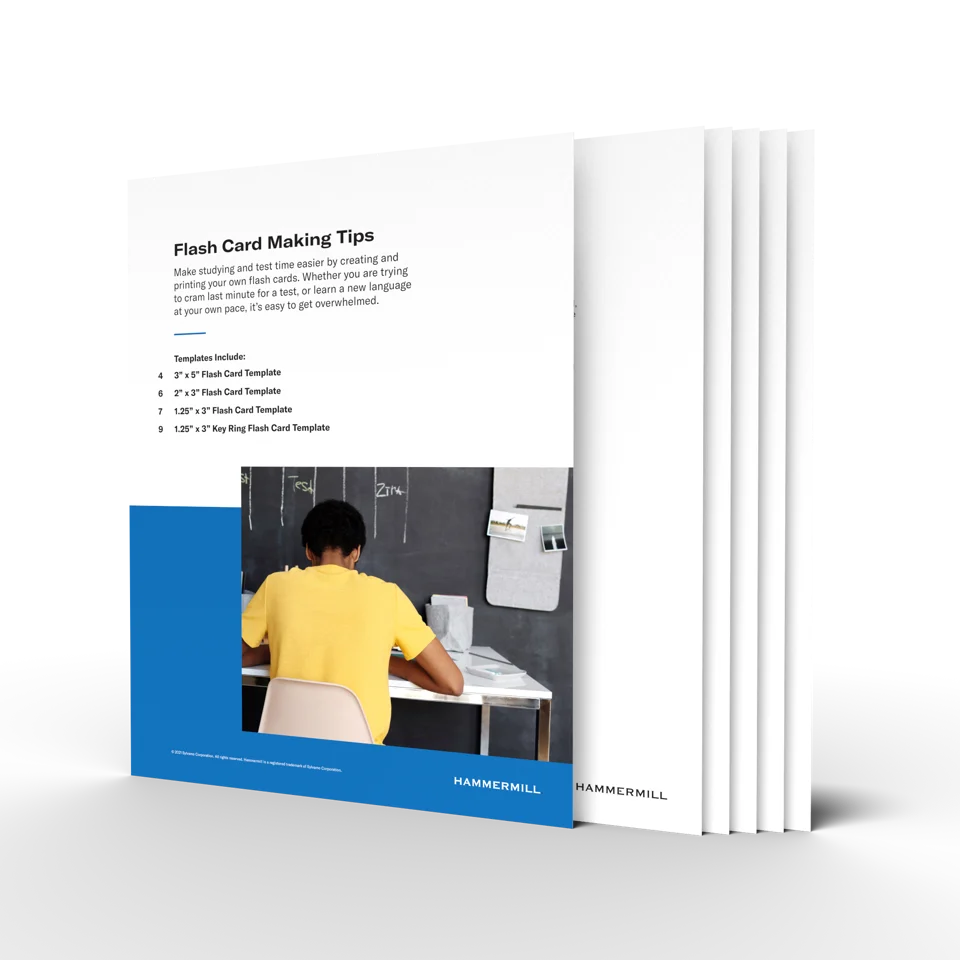 Flash card template