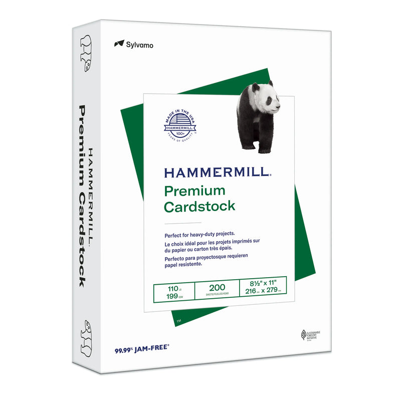 Hammermill Cardstock, Premium Color Copy, 100 lb, 8.5 x 11, 1 Pack (250 Sheets), 100 Bright