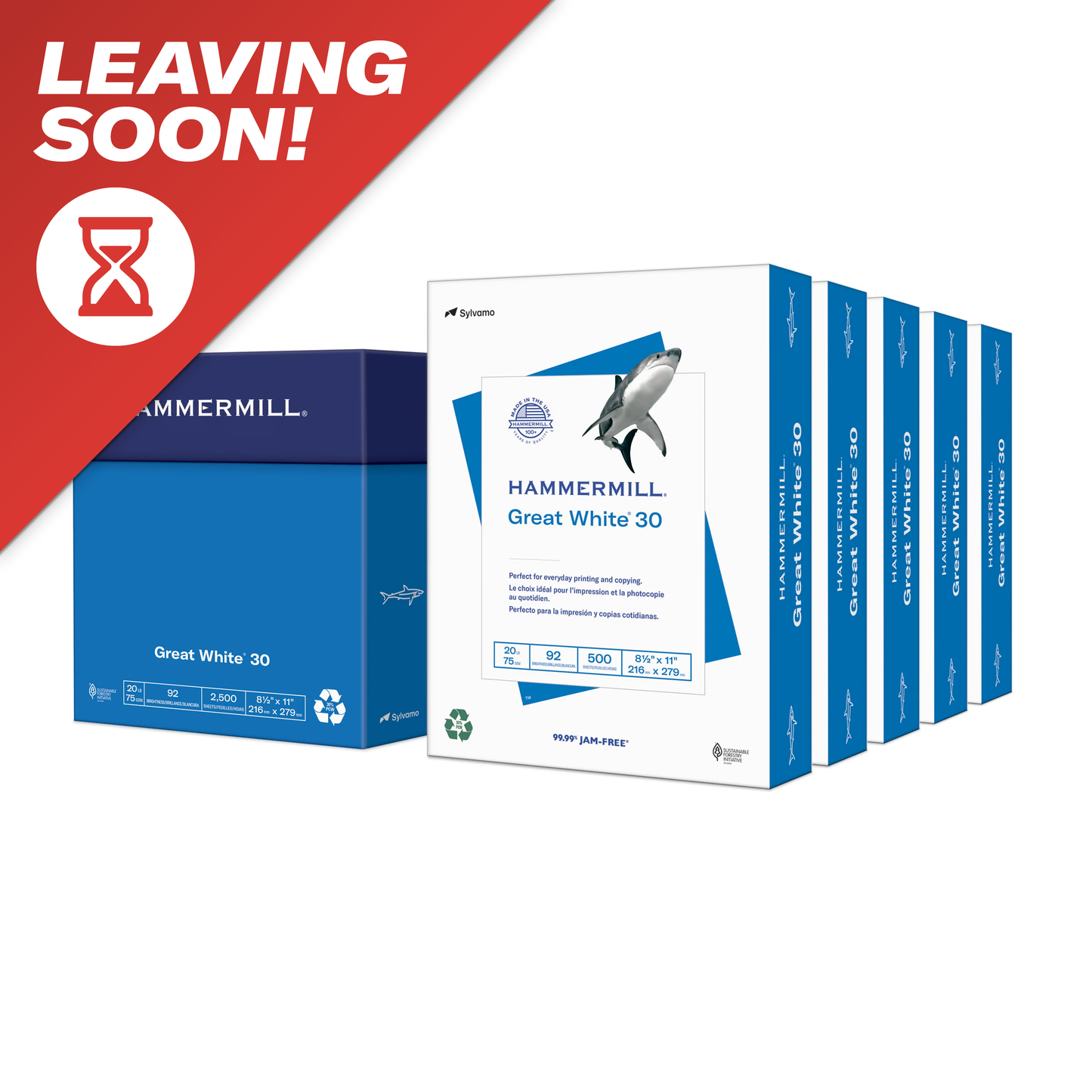 Great White® 30% Recycled Paper, 20 lb