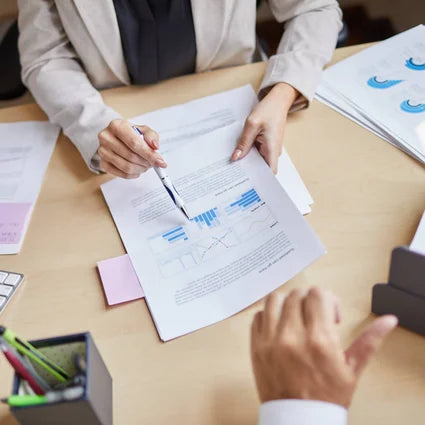 Employee holding business proposal
