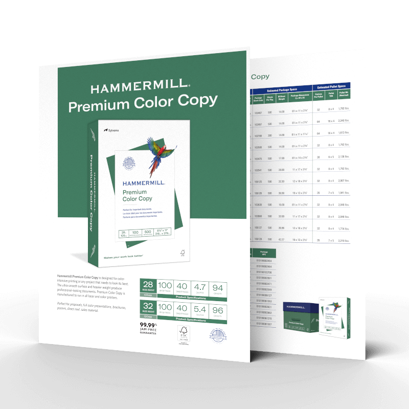 Hammermill Premium Color Copy Paper, 100 Bright, 28lb, 12 X 18, Photo  White, 500 Sheets/rm