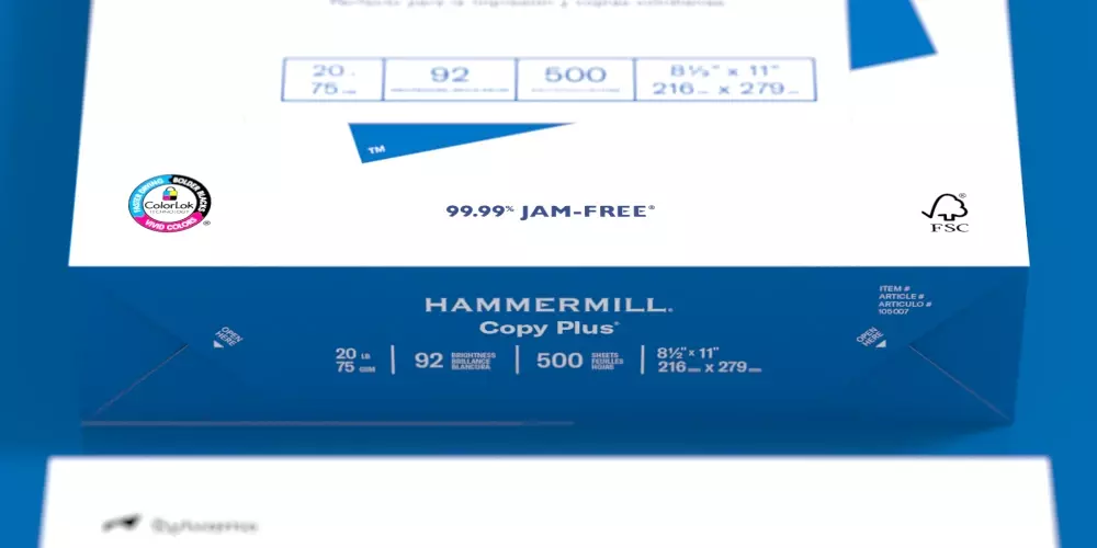 Hammermill® Copy Plus Print Paper, 92 Bright, 20 lb Bond Weight, 11 x 17,  White, 500 Sheets/Ream, 5 Reams/Carton