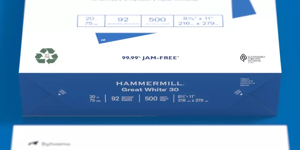Hammermill Paper for Copy 11x17 Laser, Inkjet Recycled Paper - White -  Recycled - 30% Recycled Content - HAM86750 