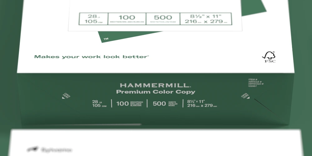 Hammermill® Premium Laser Gloss Print Paper, 94 Bright, 32lb, 8.5